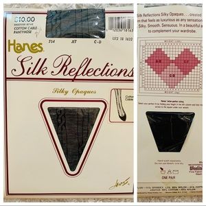 Vintage Hanes Silk Reflections Pattern Pantyhose